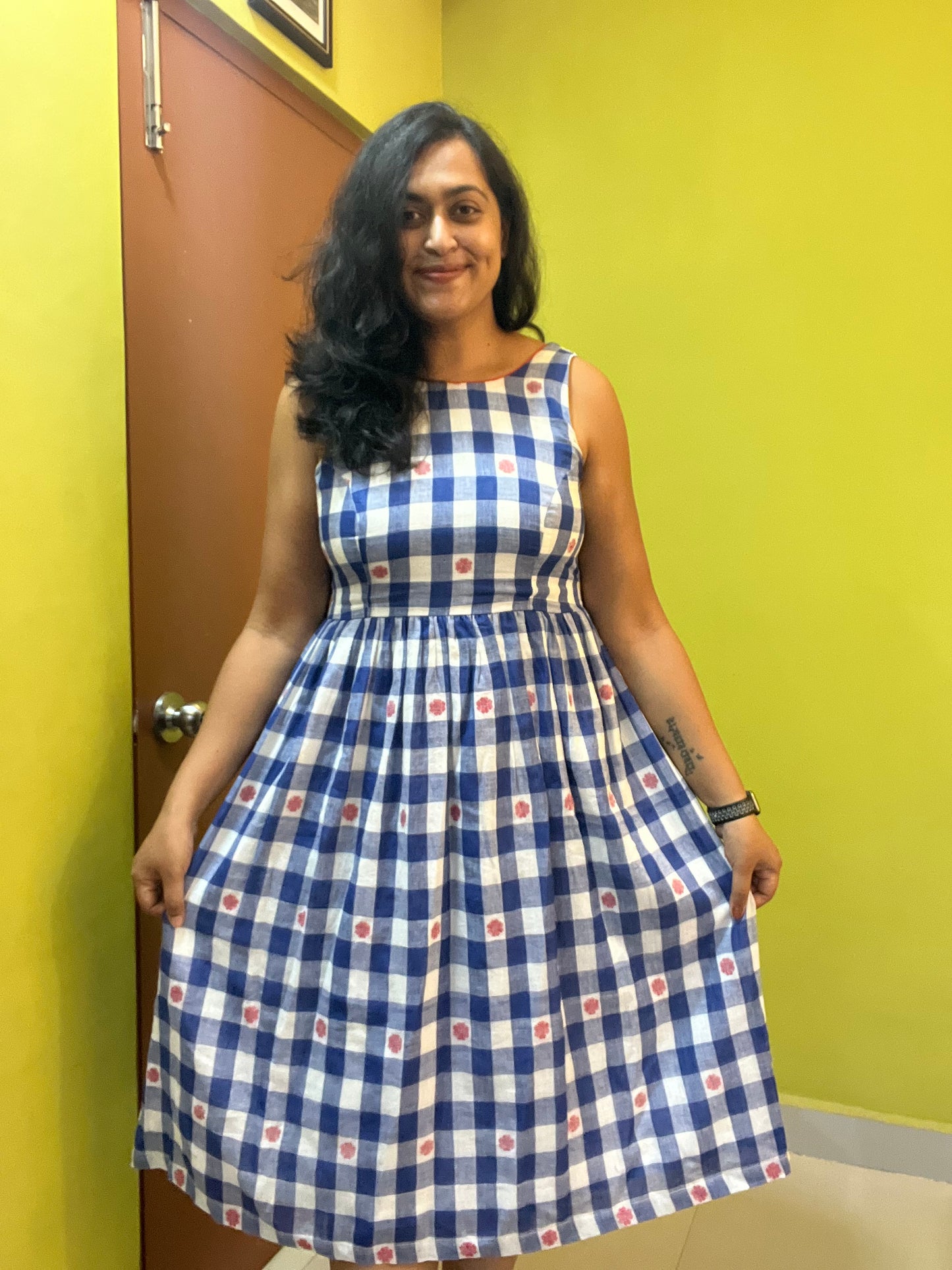 Neeli Chowka Jamdani Dress