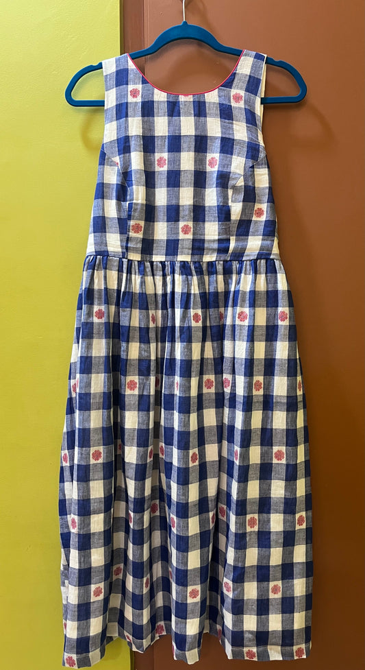 Neeli Chowka Jamdani Dress